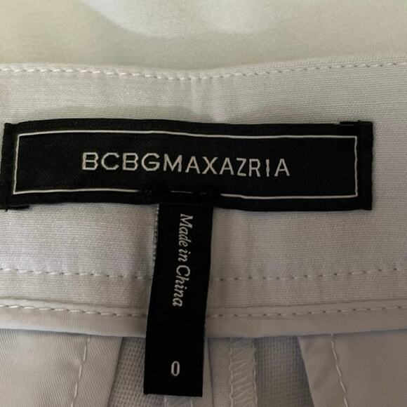 BCBGMAXAZRIA Women's White High Waisted Straight Leg Trouser Dress Pants Size 0 - Picture 4 of 5